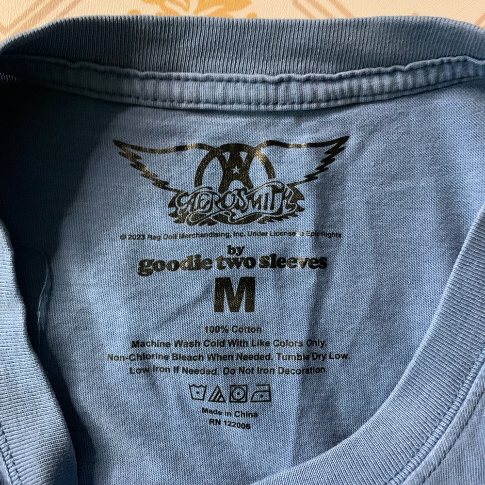 Blue Aerosmith Fringe T-Shirt - Picture 2 of 5